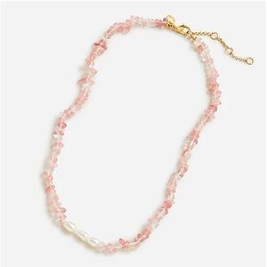 NWT Jcrew pink quartz flake necklace